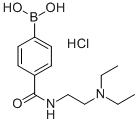 结构式 CAS# 913835-46-8, B-[4-[[[2-(二乙基氨基)乙基]氨基]羰基]苯基]-硼酸盐酸盐(1:1)