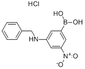 结构式 CAS# 913835-78-6, B-[3-硝基-5-[(苯基甲基)氨基]苯基]-硼酸盐酸盐(1:1)