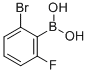structure of CAS# 913835-80-0, 2-Bromo-6-Fluorophenylboronic Acid;2-Bromo-6-Fluorobenzeneboronic Acid 98%;2-Bromo-6-Fluorobenzeneboronicacid98%;2-Bromo-6-Fluorobenzeneboronic Acid