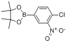 structure of CAS# 913836-26-7, 4-Chloro-3-Nitrobenzeneboronic Acid Pinacol Ester;2-(4-Chloro-3-Nitrophenyl)-4,4,5,5-Tetramethyl-1,3,2-Dioxaborolane;4-Chloro-3-Nitrobenzeneboronic Acid, Pinacol Ester 98%;4-CHLORO-3-NITROBENZENEBORONIC ACID, PINACOL ESTER 98