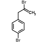 structure of CAS# 91391-61-6, 1-Bromo-4-(2-bromo-2-propen-1-yl)benzene;2-bromo-3-(4-bromophenyl)-1-propene;2-Bromo-3-(4-bromophenyl)prop-1-ene;4-(2-Bromoprop-2-en-1-yl)bromobenzene