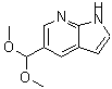 结构式 CAS# 913983-17-2, 5-(二甲氧基甲基)-1H-吡咯并[2,3-b]吡啶
