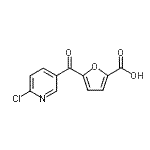 结构式 CAS# 914203-44-4, 5-[(6-氯-3-吡啶基)羰基]-2-糠酸