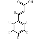 structure of CAS# 91453-04-2, (2E)-3-(<sup>2</sup>H<sub>5</sub>)Phenyl(3-<sup>2</sup>H)-2-propenoic acid;3-Phenyl-d5-2-propenoic acid-3-d1;trans-Cinnamic acid-Î²,2,3,4,5,6-d6;trans-Cinnamic acid-β,2,3,4,5,6-d6