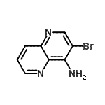 structure of CAS# 91477-46-2, 3-Bromo-1,5-naphthyridin-4-amine;1,5-Naphthyridin-4-amine,3-bromo-;3-bromo-1,5-naphthyridin-4-amine