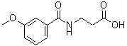 结构式 CAS# 914773-50-5, N-(3-甲氧基苯甲酰基)-beta-丙氨酸