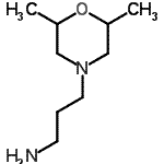 结构式 CAS# 91551-59-6, 3-(2,6-二甲基-4-吗啉基)-1-丙胺