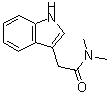 structure of CAS# 91566-04-0, 2-(1H-Indol-3-yl)-N,N-dimethylacetamide;I-2700;INDOLE-3-(N,N-DIMETHYL)ACETAMIDE;BAS 03195633