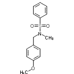结构式 CAS# 915916-89-1, N-(4-甲氧基苄基)-N-甲基苯磺酰胺