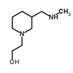结构式 CAS# 915919-93-6, 2-{3-[(甲基氨基)甲基]-1-哌啶基}乙醇