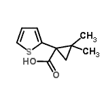 CAS#: 915919-98-1， 2,2-Dimethyl-1-(2-thienyl)cyclopropanecarboxylic acid