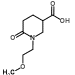CAS#: 915920-08-0， 1-(2-Methoxyethyl)-6-oxo-3-piperidinecarboxylic acid