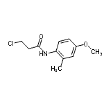 结构式 CAS# 915921-70-9, 3-氯-N-(4-甲氧基-2-甲基苯基)丙酰胺