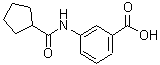 结构式 CAS# 915921-84-5, 3-[(环戊基羰基)氨基]苯甲酸