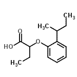 结构式 CAS# 915921-89-0, 2-(2-仲-丁基苯氧基)丁酸