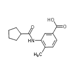 CAS#: 915923-57-8， 3-[(Cyclopentylcarbonyl)amino]-4-methylbenzoic acid