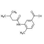 结构式 CAS# 915923-60-3, 4-甲基-3-[(3-甲基丁酰基)氨基]苯甲酸