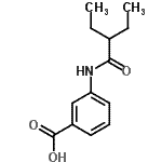 结构式 CAS# 915923-97-6, 3-[(2-乙基丁酰基)氨基]苯甲酸