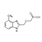 结构式 CAS# 915924-02-6, [(4-甲基-1H-苯并咪唑-2-基)甲氧基]乙酸