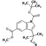 CAS#: 916522-63-9， 5-Methyl 1-(2-methyl-2-propanyl) 3-(2-cyano-2-propanyl)-1H-indole-1,5-dicarboxylate