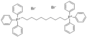 structure of CAS# 917-20-4, 1,10-Decanediylbis[triphenylphosphonium] dibromide;Triphenyl-(10-Triphenylphosphaniumyldecyl)Phosphonium Dibromide;Decaphosphenonium Bromide;Nsc 84075