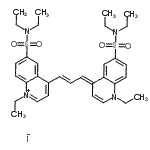 CAS 登录号：91776-86-2， 6-(二乙基氨基磺酰基)-4-{(1E,3E)-3-[6-(二乙基氨基磺酰基)-1-乙基-4(1H)-喹啉基亚基]-1-丙烯-1-基}-1-乙基喹啉鎓碘化物