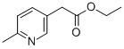 structure of CAS# 91843-27-5, 6-Methyl-3-Pyridineacetic Acid Ethyl Ester;3-PYRIDINEACETIC ACID, 6-METHYL-,ETHYL ESTER;ETHYL (6-METHYLPYRIDIN-3-YL)ACETATE
