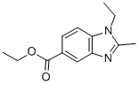 structure of CAS# 92108-02-6, 1-Ethyl-2-Methyl-1H-Benzoimidazole-5-Carboxylic Acid Ethyl Ester;Ethyl 1-Ethyl-2-Methyl-Benzimidazole-5-Carboxylate;1-Ethyl-2-Methyl-5-Benzimidazolecarboxylic Acid Ethyl Ester;1-Ethyl-2-Methyl-Benzimidazole-5-Carboxylic Acid Ethyl Ester