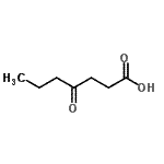 结构式 CAS# 924-97-0, 4-氧代庚酸
