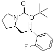 CAS#: 924907-26-6， 2-Methyl-2-propanyl (2R)-2-{[(2-fluorophenyl)amino]methyl}-1-pyrrolidinecarboxylate