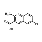 结构式 CAS# 92513-40-1, 6-氯-2-甲基-3-喹啉羧酸