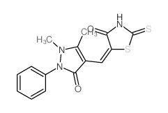 CAS#: 92555-01-6， 1,5-Dimethyl-4-[(4-Oxo-2-Sulfanylidene-Thiazolidin-5-Ylidene)Methyl]-2-Phenyl-Pyrazol-3-One