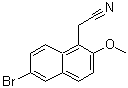 结构式 CAS# 92643-17-9, (6-溴-2-甲氧基-1-萘基)乙腈