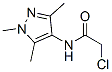 structure of CAS# 92764-65-3, 2-Chloro-N-(1,3,5-Trimethyl-1H-Pyrazol-4-Yl)-Acetamide;2-Chloro-N-(1,3,5-Trimethyl-4-Pyrazolyl)Acetamide;2-Chloro-N-(1,3,5-Trimethylpyrazol-4-Yl)Ethanamide;Zinc00281818