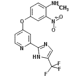 CAS#: 927880-88-4， N-Methyl-2-nitro-4-({2-[5-(trifluoromethyl)-1H-imidazol-2-yl]-4-pyridinyl}oxy)aniline