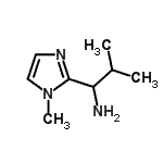 结构式 CAS# 927986-27-4, 2-甲基-1-(1-甲基-1H-咪唑-2-基)-1-丙胺