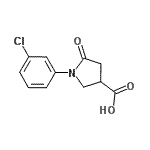 结构式 CAS# 92847-41-1, 1-(3-氯苯基)-5-氧代-3-吡咯烷羧酸