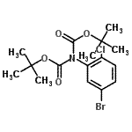 structure of CAS# 929000-06-6, 2-[N,N-Bis(Tert-Butoxycarbonyl)Amino]-4-Bromo-1-Chlorobenzene;