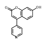 structure of CAS# 92906-36-0, 7-Hydroxy-4-(4-pyridinyl)-2H-chromen-2-one;7-hydroxy-4-(4-pyridyl)chromen-2-one;7-Hydroxy-4-(4-pyridyl)coumarin monohydrate;7-Hydroxy-4-(pyridin-4-yl)-2H-chromen-2-one