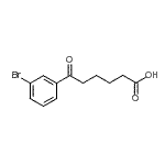 structure of CAS# 93002-99-4, 6-(3-Bromophenyl)-6-oxohexanoic acid;6-(3-Bromophenyl)-6-oxohexanoic acid
