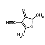 CAS#: 931423-95-9， 2-Amino-5-methyl-4-oxo-4,5-dihydro-3-thiophenecarbonitrile