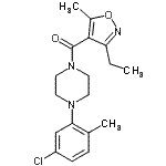 CAS#: 932789-49-6， [4-(5-Chloro-2-methylphenyl)-1-piperazinyl](3-ethyl-5-methyl-1,2-oxazol-4-yl)methanone