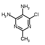 structure of CAS# 933-80-2, 6-Chloro-2-methyl-4,5-pyrimidinediamine;4,5-Pyrimidinediamine; 6-chloro-2-methyl-;6-Chloro-2-methyl-4,5-pyrimidinediamine;6-Chloro-2-methylpyrimidine-4,5-diamine