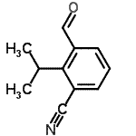 CAS 登录号：93340-22-8， 3-甲酰基-2-异丙基苯并腈