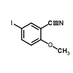 structure of CAS# 933672-32-3, 5-Iodo-2-methoxybenzonitrile;5-iodo-2-methoxybenzenecarbonitrile;5-Iodo-2-Methoxybenzonitrile;5-IODO-2-METHOXY-BENZONITRILE