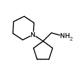 structure of CAS# 933701-05-4, 1-[1-(1-Piperidinyl)cyclopentyl]methanamine;(1-Piperidin-1-ylcyclopentyl)methylamine;(piperidylcyclopentyl)methylamine;1-(1-piperidin-1-ylcyclopentyl)methanamine