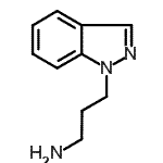 structure of CAS# 933744-08-2, 3-(1H-Indazol-1-yl)-1-propanamine;3-(1H-indazol-1-yl)propylamine;3-(1H-indazolyl)propylamine;3-Indazol-1-yl-propylamine