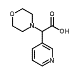 结构式 CAS# 933761-00-3, 4-吗啉基(3-吡啶基)乙酸