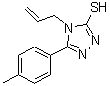 结构式 CAS# 93378-58-6, 4-烯丙基-5-(4-甲基苯基)-4H-1,2,4-三唑-3-硫醇