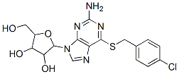 CAS 登录号：93408-07-2， 2-[2-氨基-6-[(4-氯苯基)甲基硫]嘌呤-9-基]-5-(羟基甲基)四氢呋喃-3,4-二醇